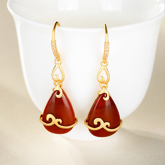 Delicate Artisan Gold Earring