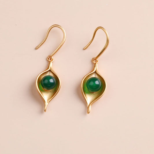 Delicate Artisan Gold Earring