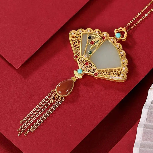 Vintage Handmade Gold Necklace