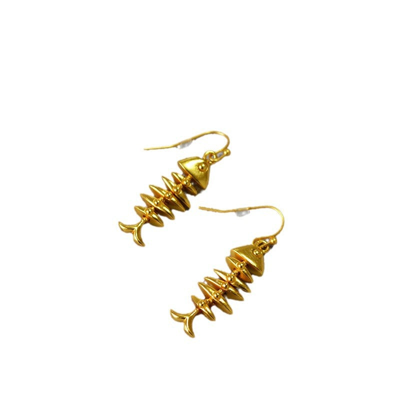 Vintage Handmade Gold Earring