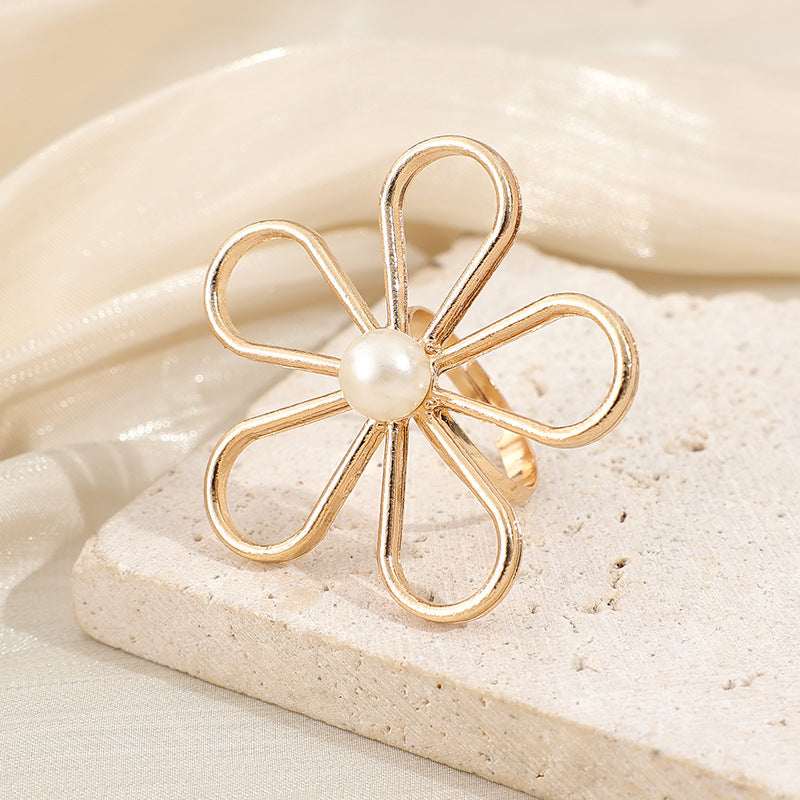 Delicate Artisan Pearl Ring
