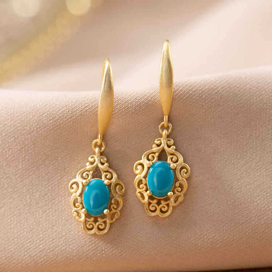 Delicate Artisan Gold Earring