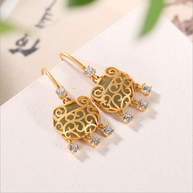 Delicate Artisan Gold Earring