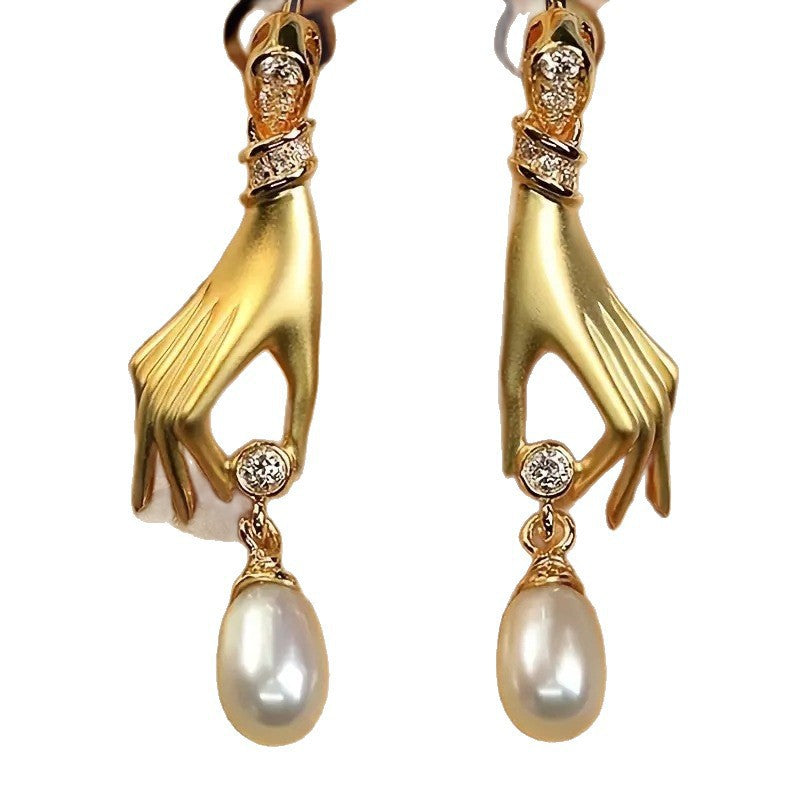 Delicate Artisan Pearl Earring