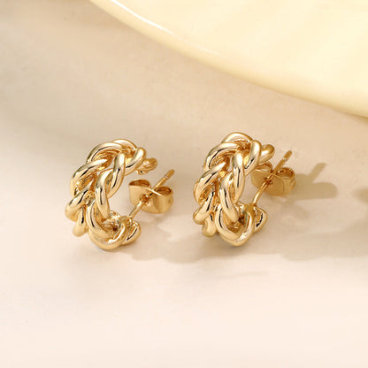 Vintage Handmade Gold Earring