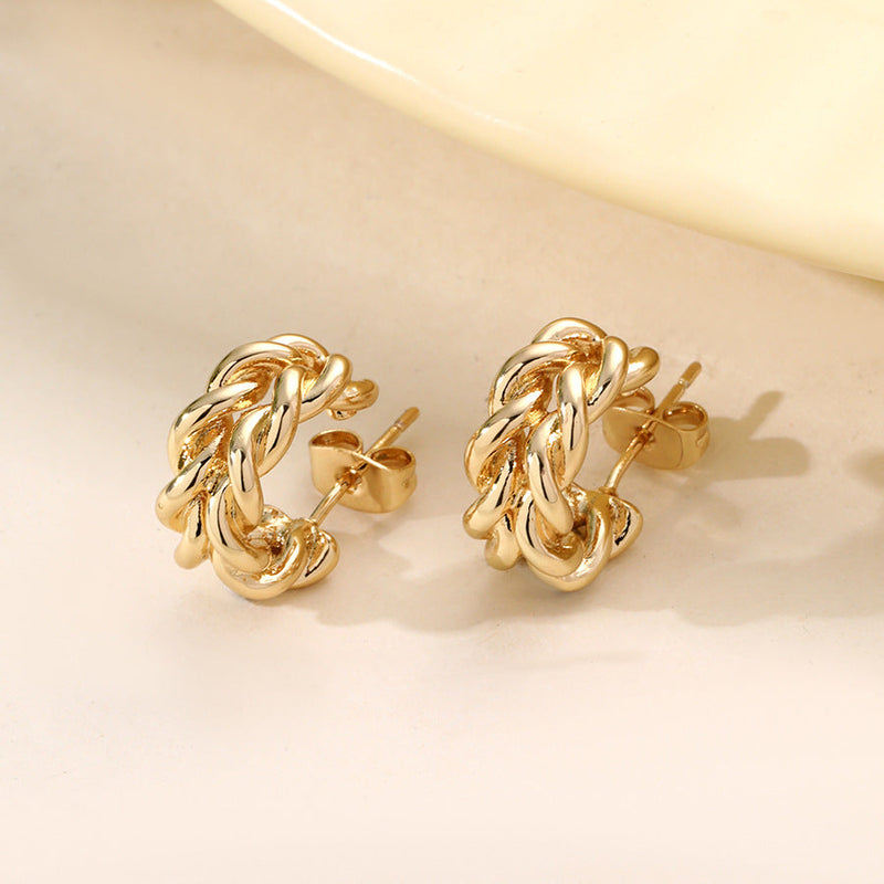 Vintage Handmade Gold Earring