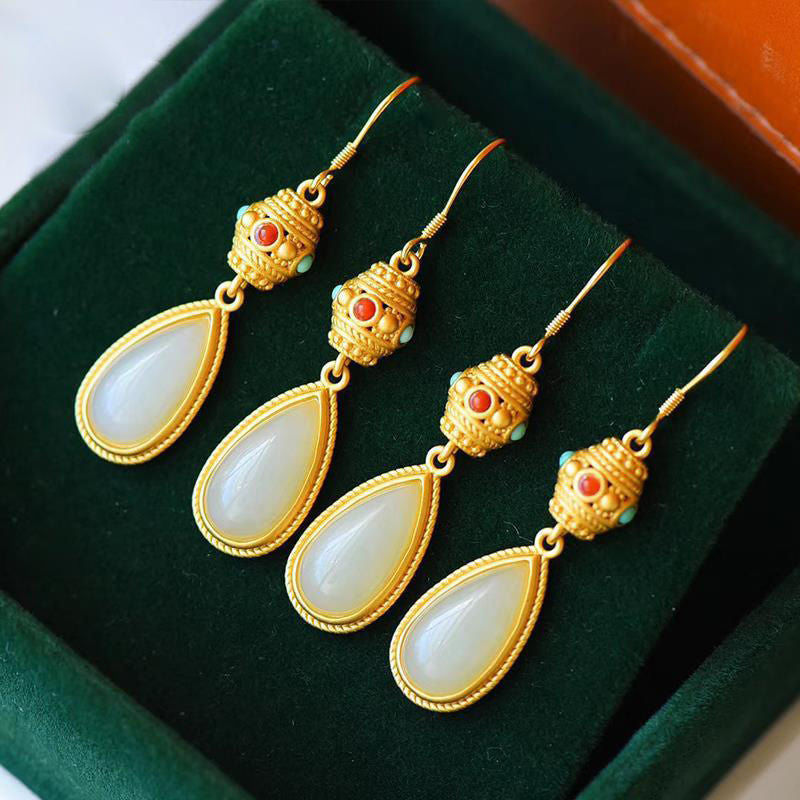 Delicate Artisan Gold Earring