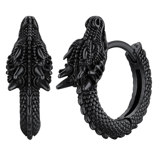 Dragon Head Hoop Earrings