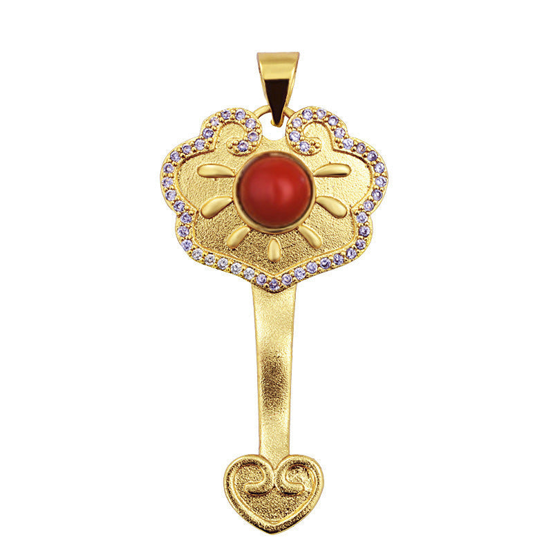 Delicate Artisan Gold Pendant
