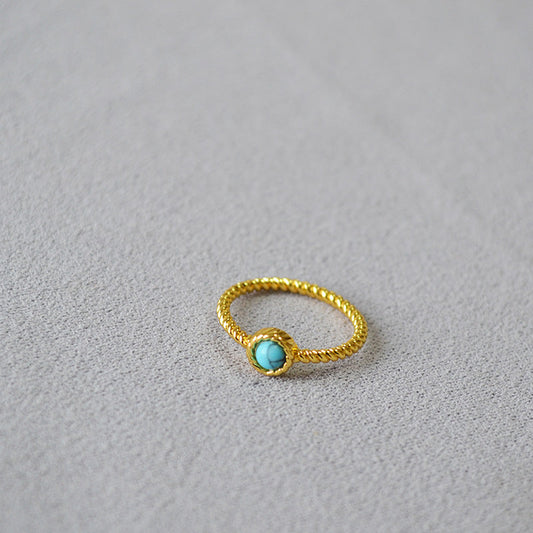Delicate Artisan Gold Ring