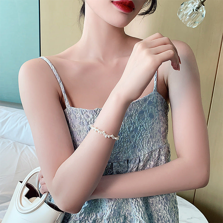 Delicate Artisan Pearl Bracelet