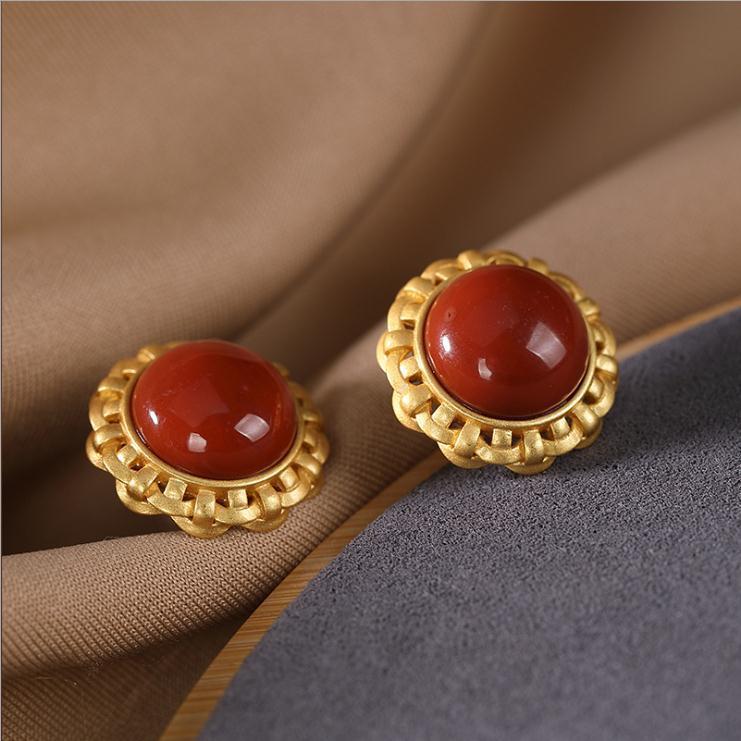 Vintage Handmade Gold Earring