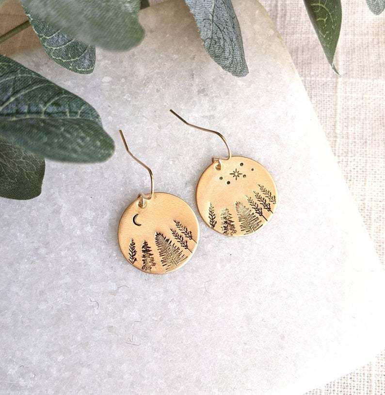Vintage Handmade Gold Earring