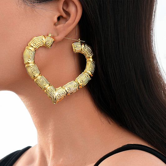Vintage Handmade Gold Earring