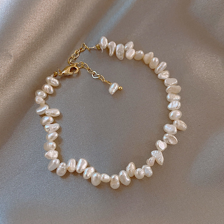 Delicate Artisan Pearl Bracelet