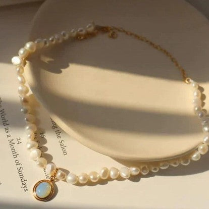 Delicate Artisan Pearl Necklace