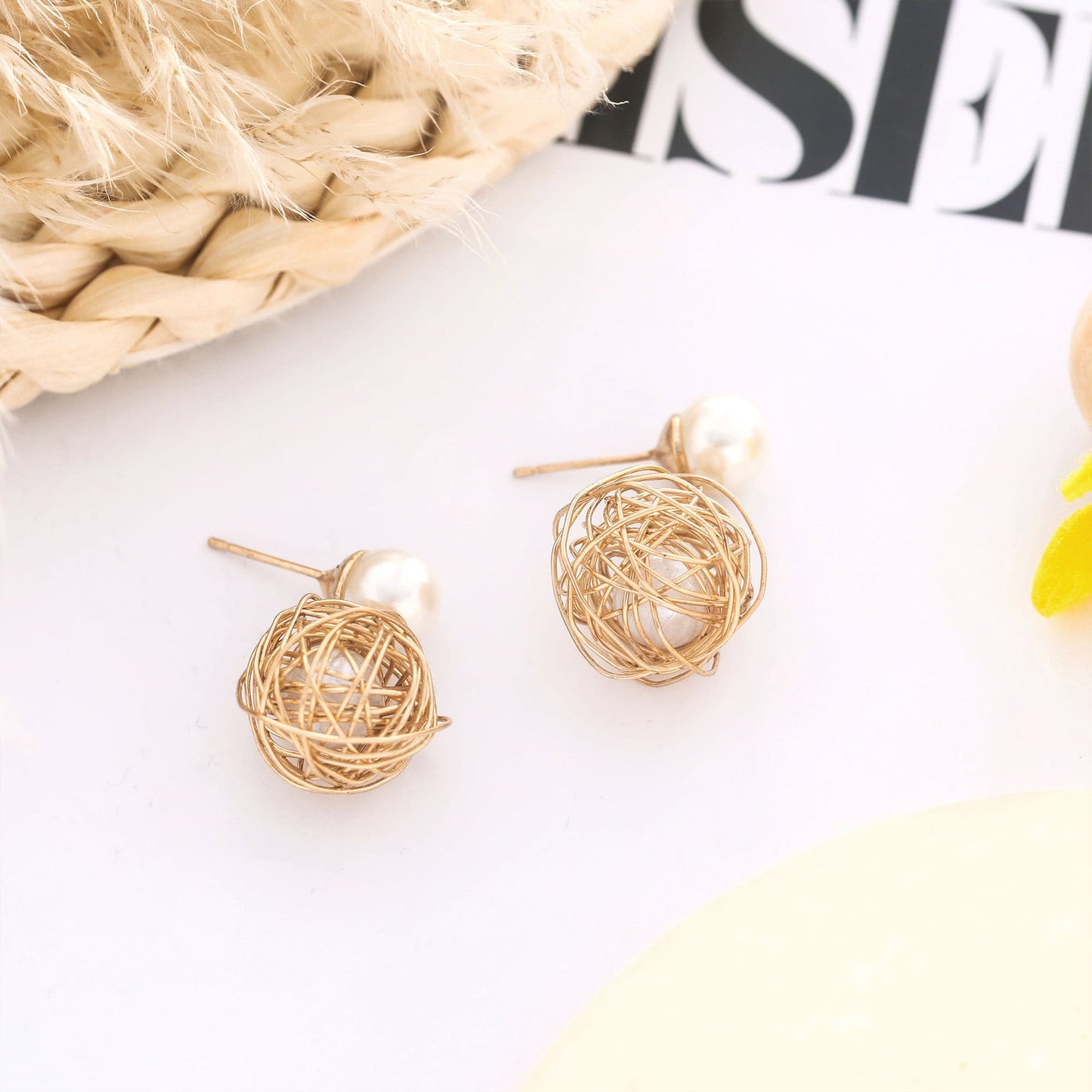 Delicate Artisan Pearl Earring