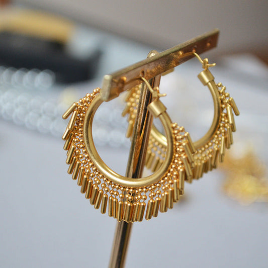 Vintage Handmade Gold Earring