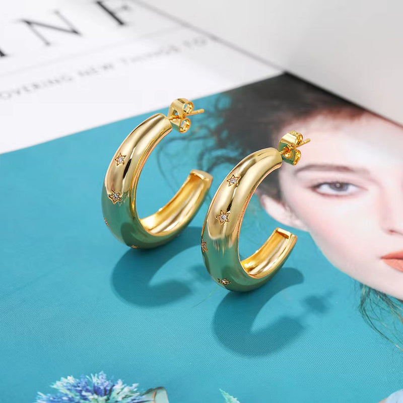 Vintage Handmade Gold Earring