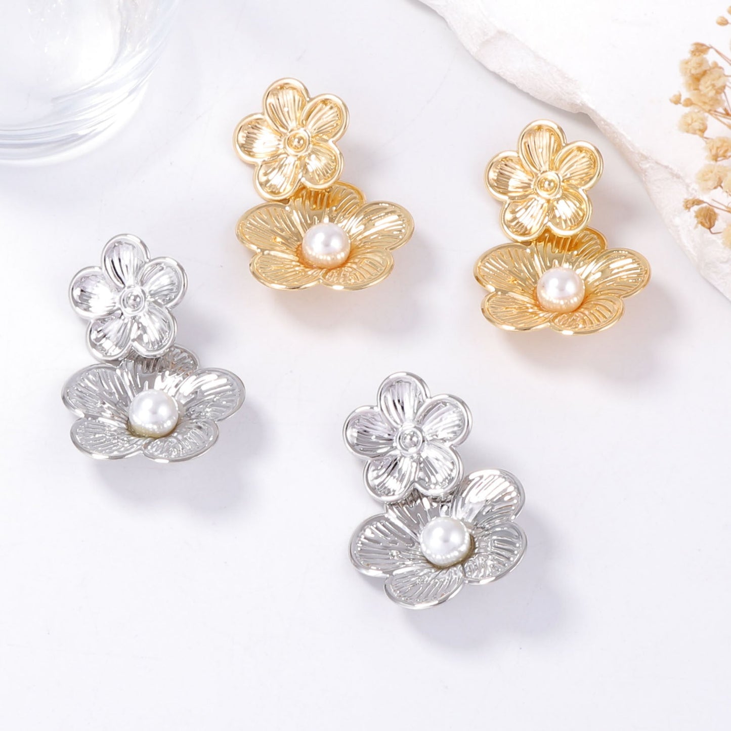 Delicate Artisan Pearl Earring