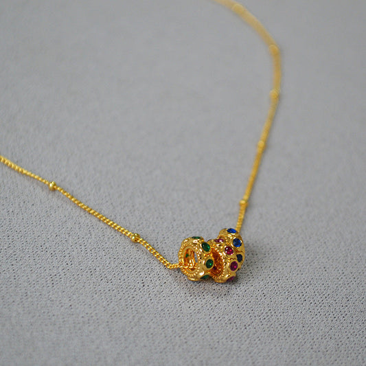 Vintage Handmade Gold Necklace