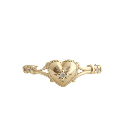 Delicate Artisan Gold Ring