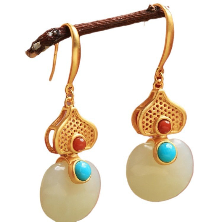 Vintage Handmade Gold Earring