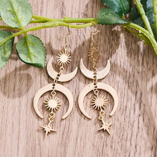 Delicate Artisan Gold Earring