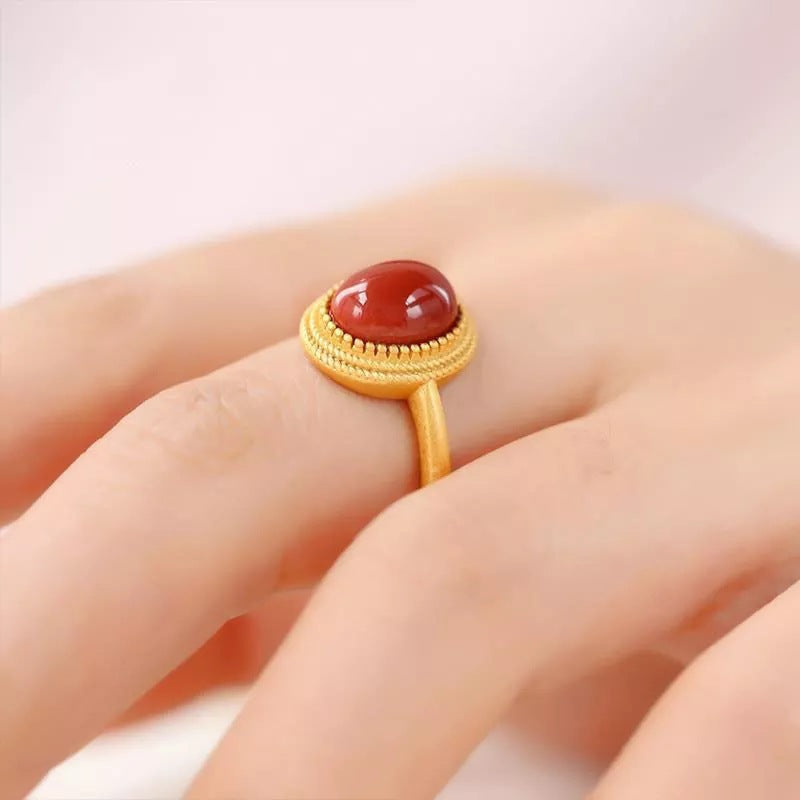 Delicate Artisan Gold Ring
