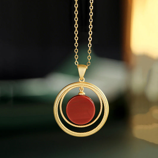 Delicate Artisan Gold Pendant