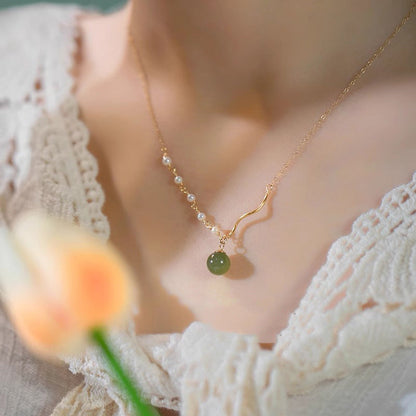 Delicate Artisan Pearl Necklace