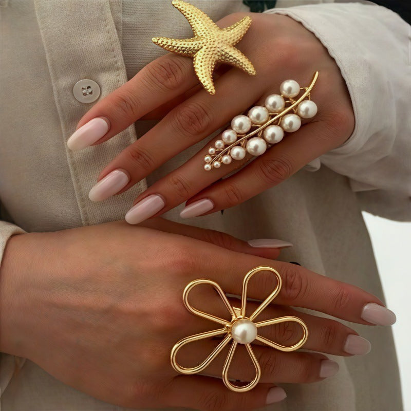 Delicate Artisan Pearl Ring
