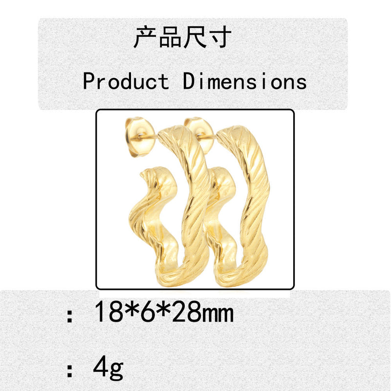 Delicate Artisan Gold Earring