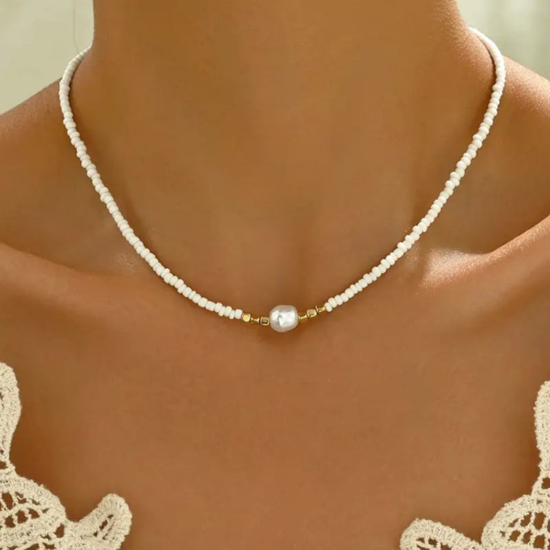 Delicate Artisan Pearl Necklace