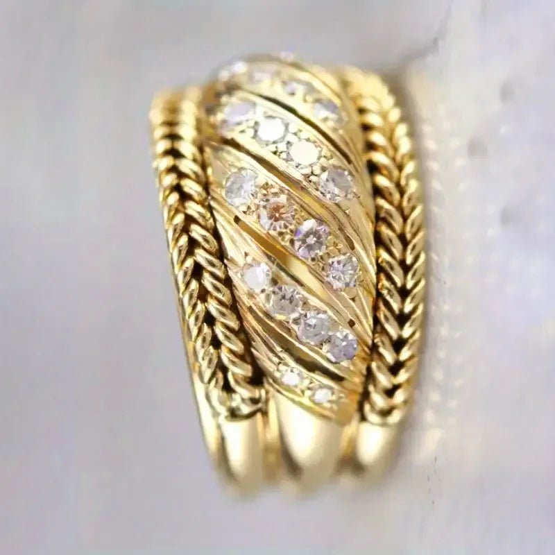 Delicate Artisan Gold Ring