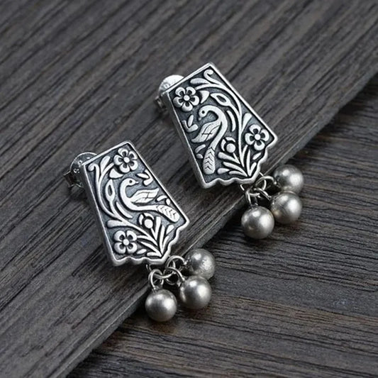 Vintage Handmade Silver Earring