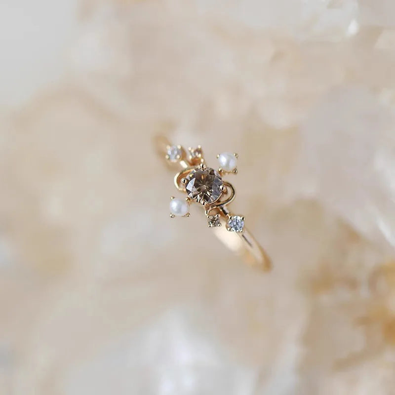 Delicate Artisan Pearl Ring