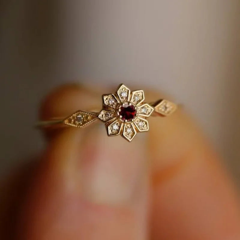 Delicate Artisan Gold Ring