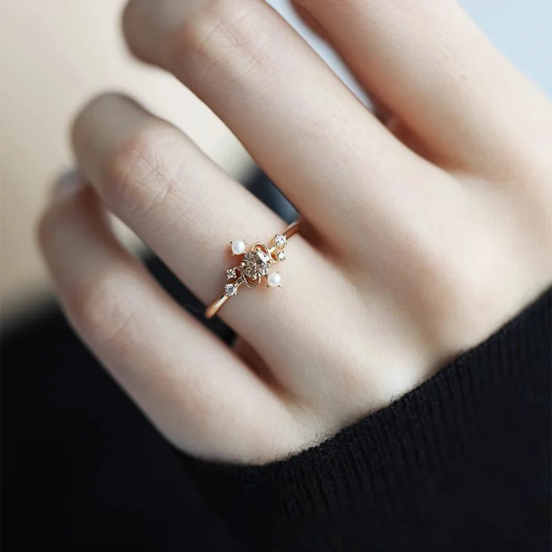 Delicate Artisan Pearl Ring