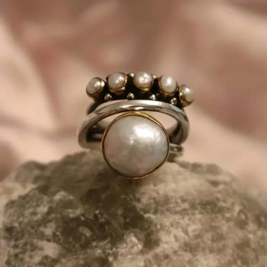 Romantic Pearl Ring for Special Moments