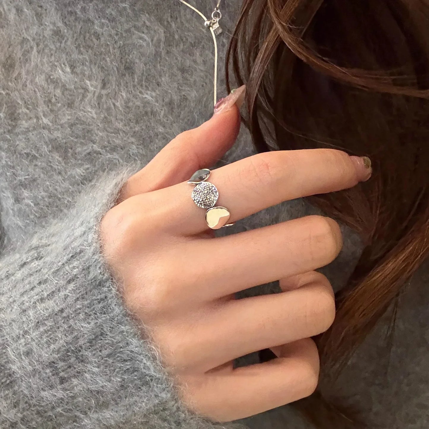 Delicate Artisan Silver Ring