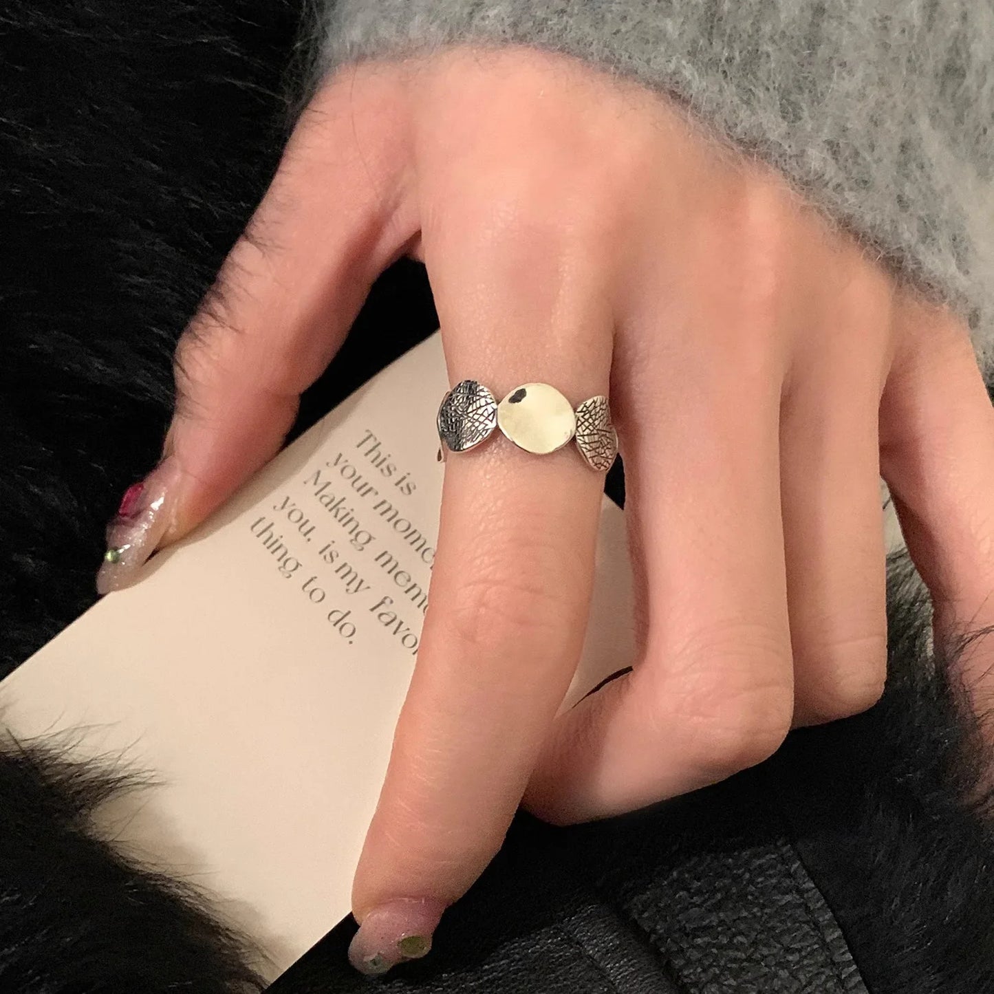 Delicate Artisan Silver Ring