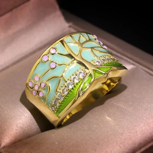 Delicate Artisan Gold Ring