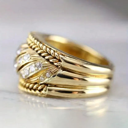 Delicate Artisan Gold Ring