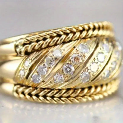 Delicate Artisan Gold Ring