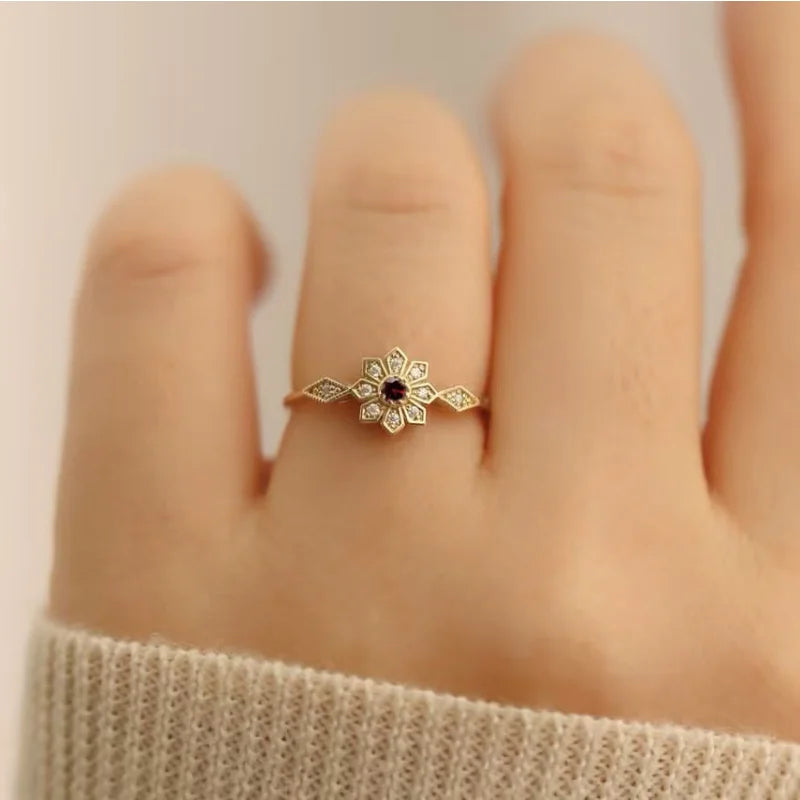 Delicate Artisan Gold Ring
