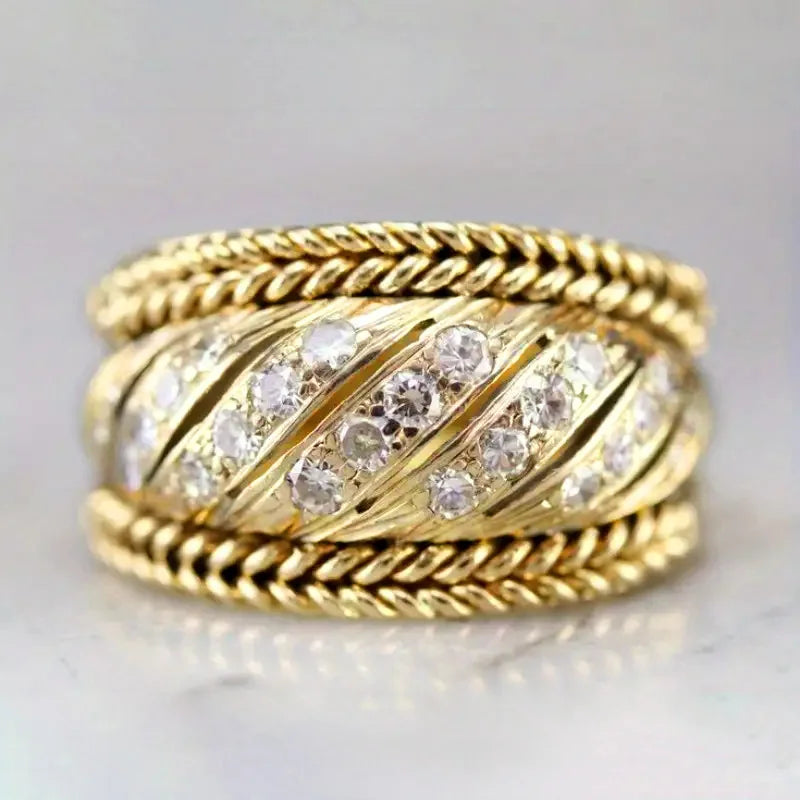 Delicate Artisan Gold Ring