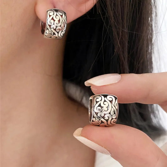 Beautiful Silver Earring with Unique Style