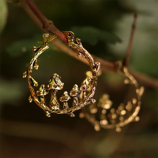 Delicate Artisan Gold Earring