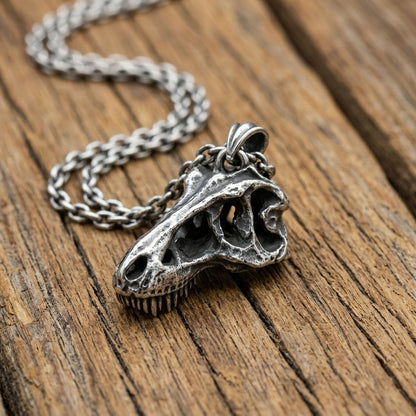 T-Rex Skull Pendant Necklace
